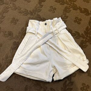 BARDOT High Rise Paper Bag Denim Short